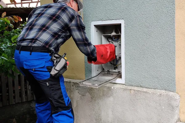Elektriker bei der Prüfung